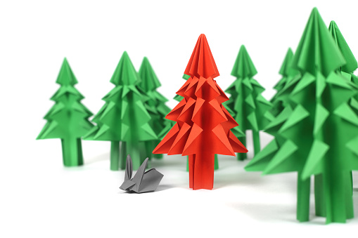 Detail Origami Pohon Cemara Nomer 19