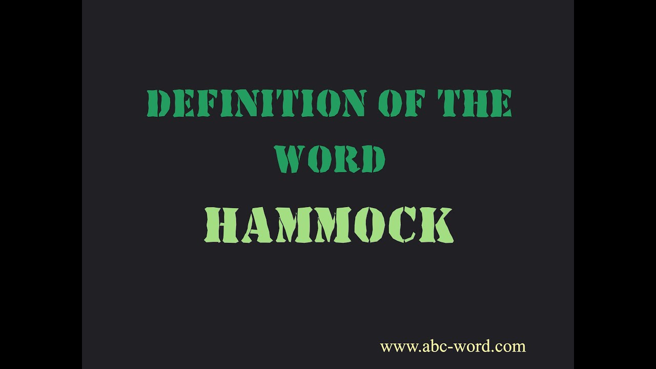 Detail Origin Of The Word Hammock Nomer 37