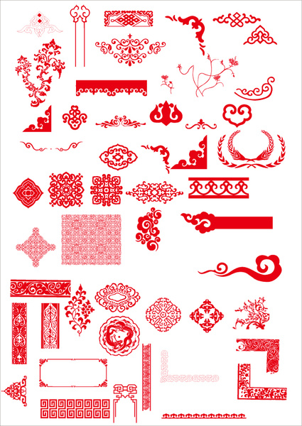 Ornamen China Vector - KibrisPDR