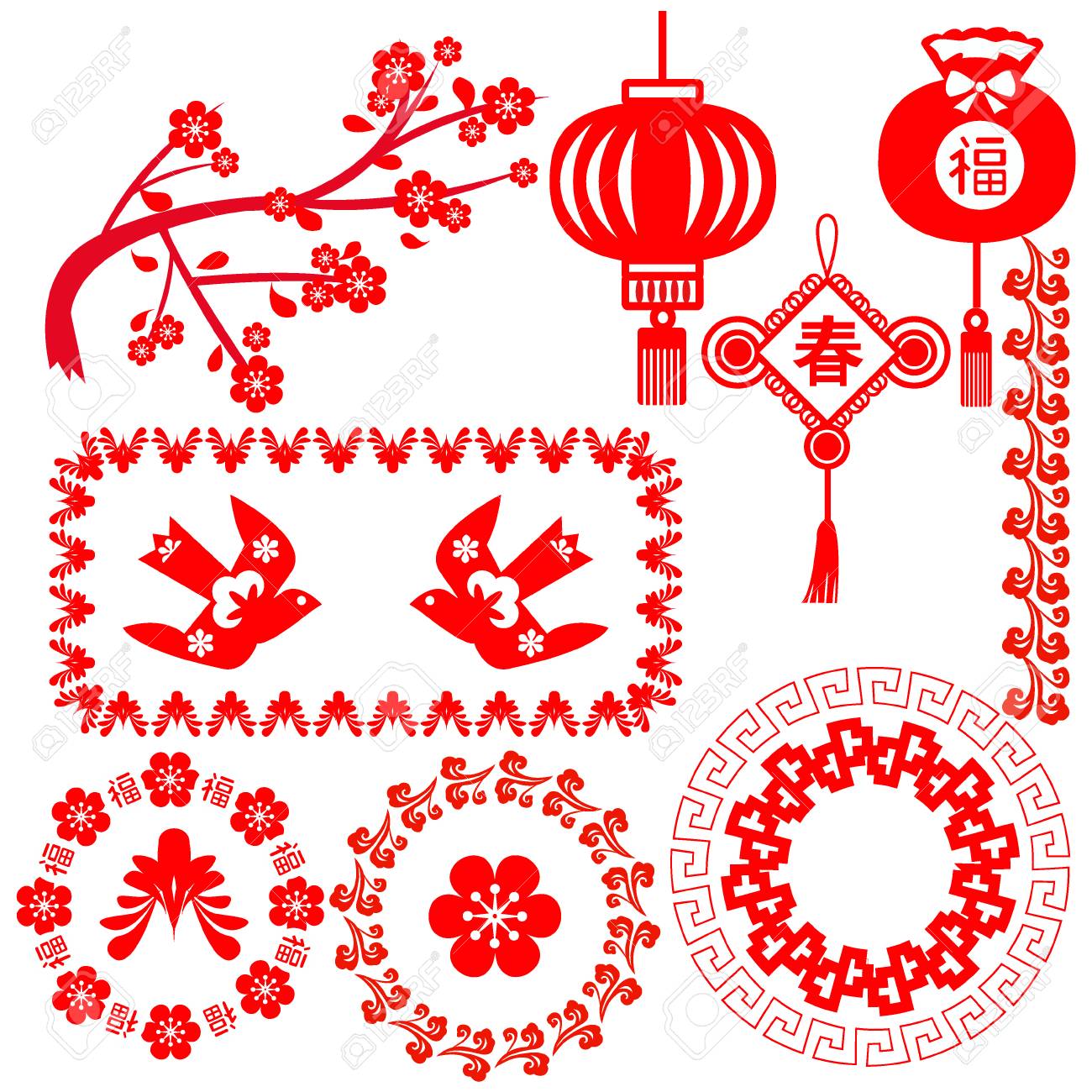 Detail Ornamen China Vector Nomer 51