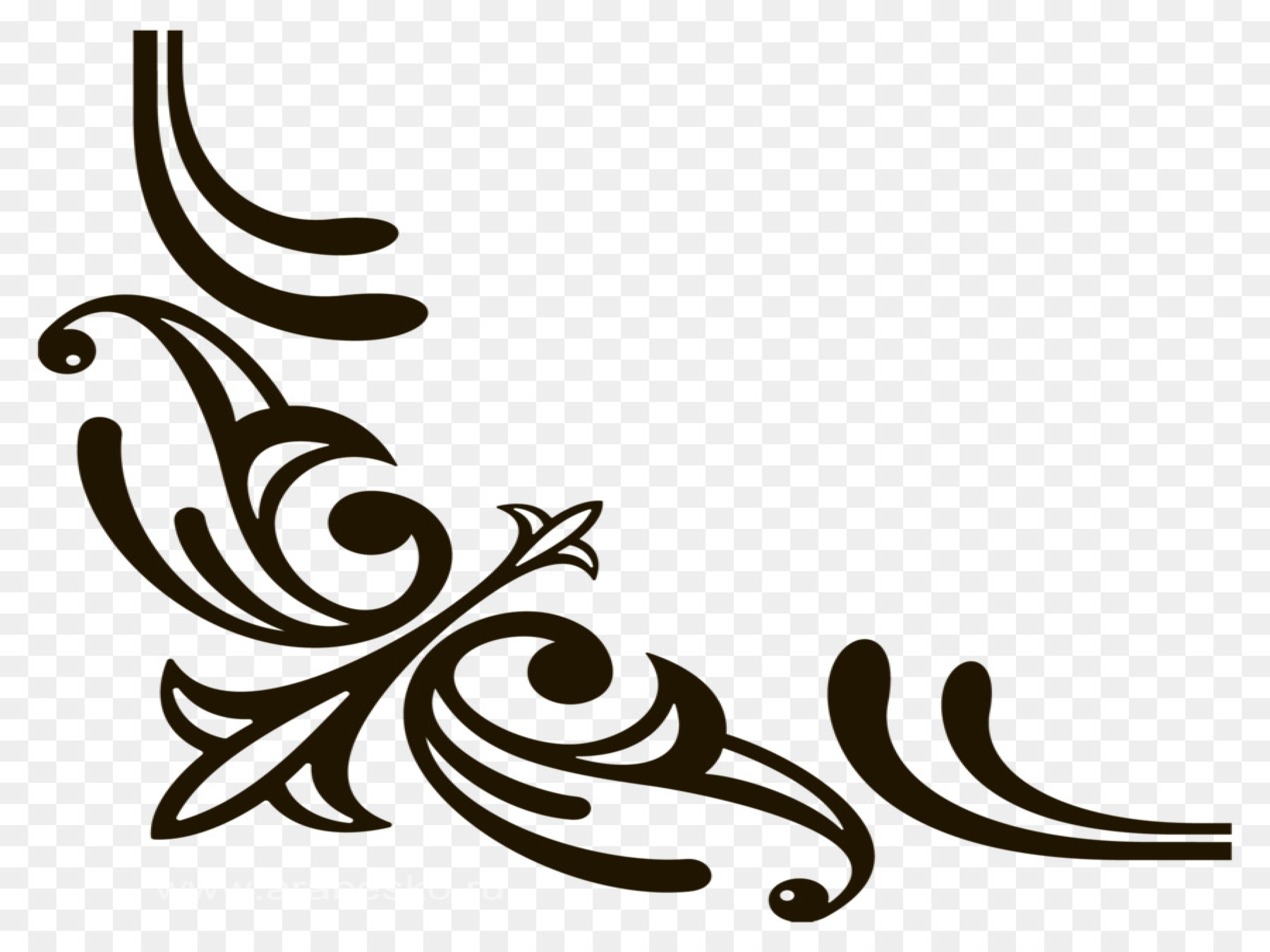 Detail Ornamen Sudut Kaligrafi Nomer 15