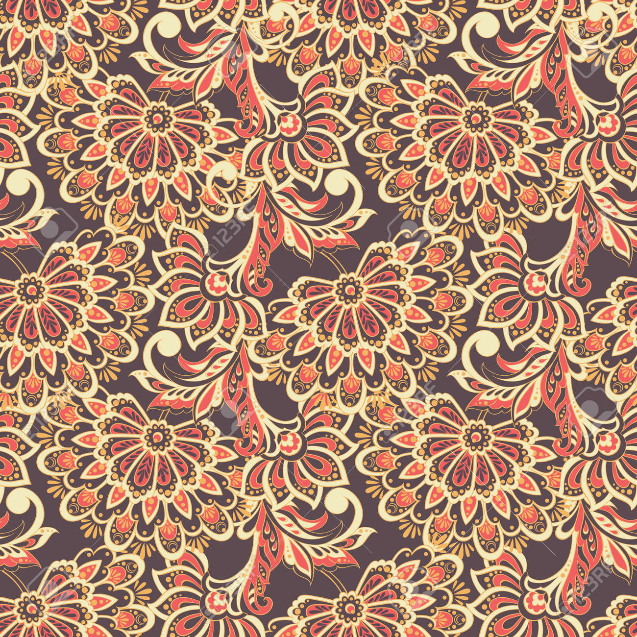 Detail Ornament Batik Vector Nomer 27