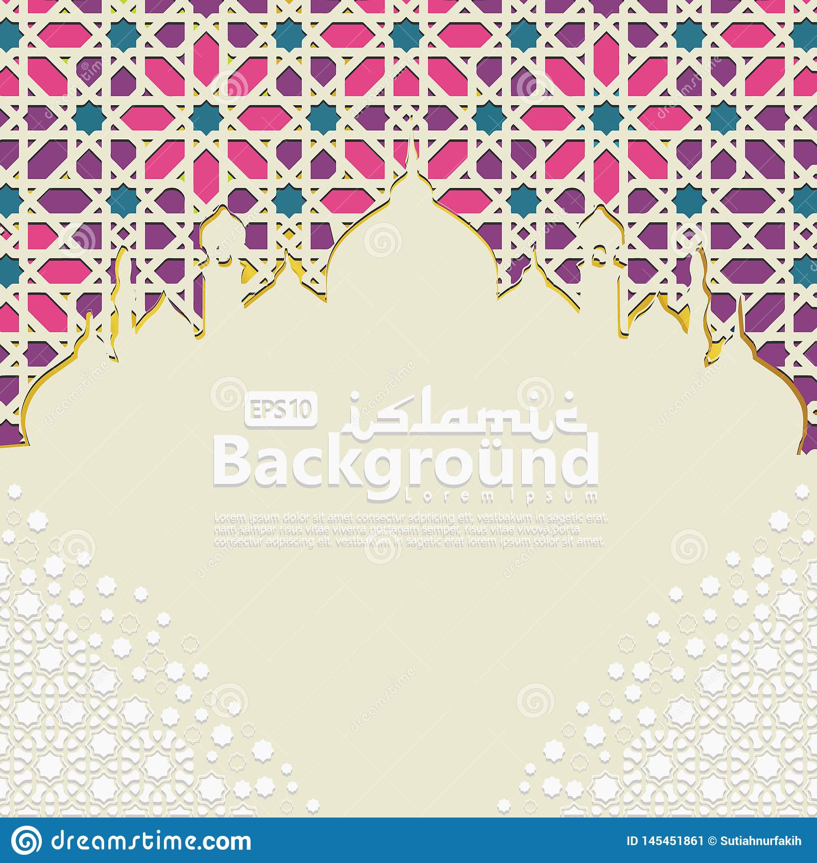 Detail Ornament Islamic Background Nomer 23