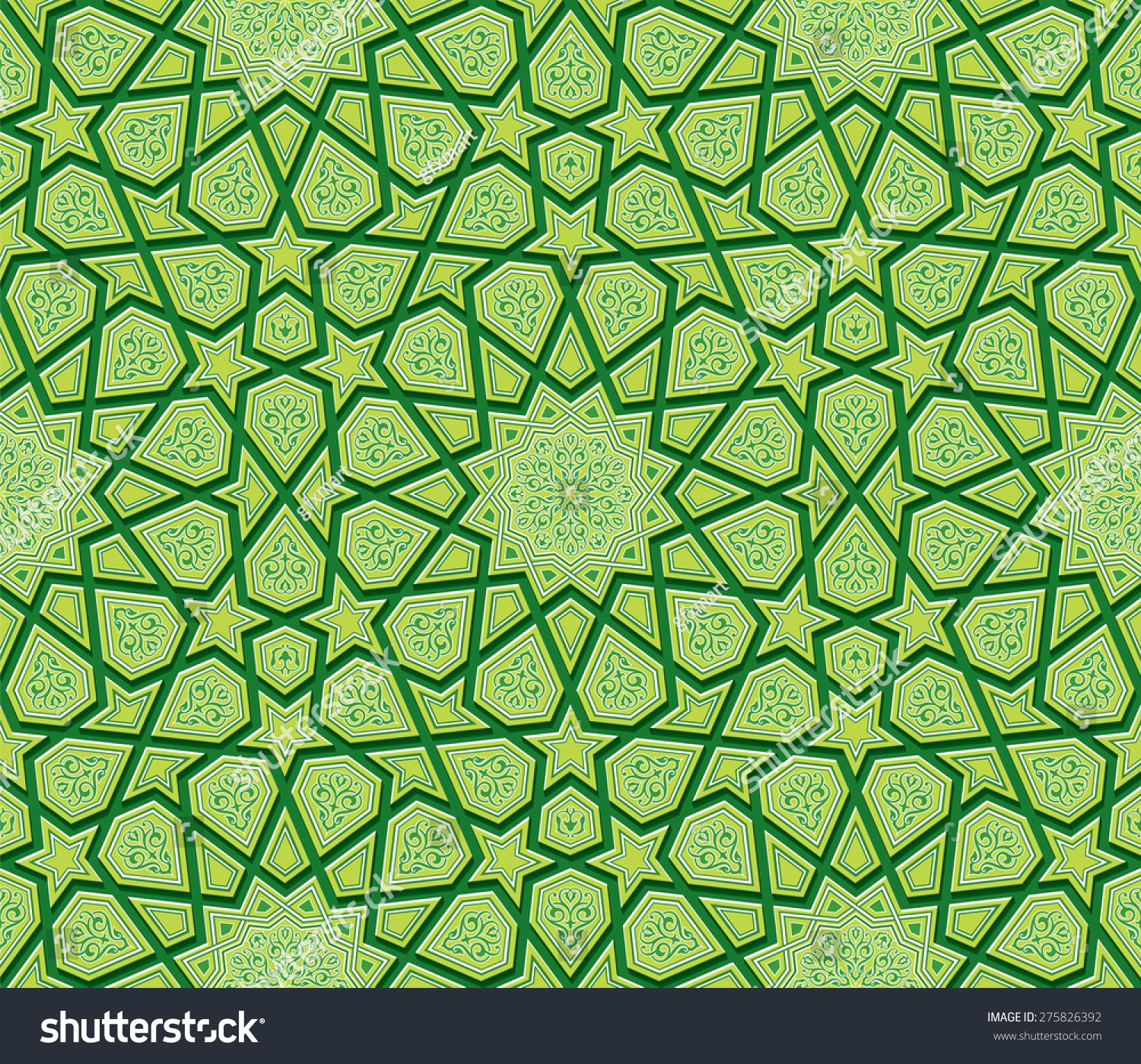 Ornament Islamic Green - KibrisPDR