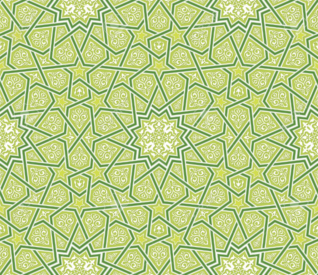 Detail Ornament Islamic Green Nomer 2