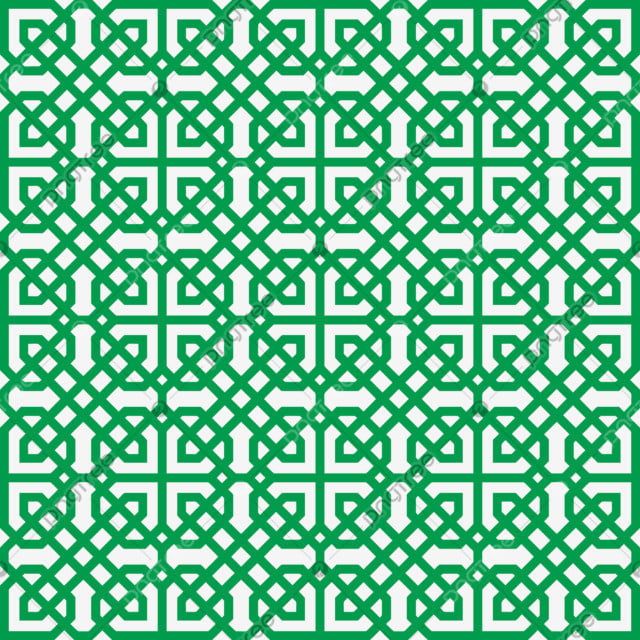 Detail Ornament Islamic Green Nomer 11