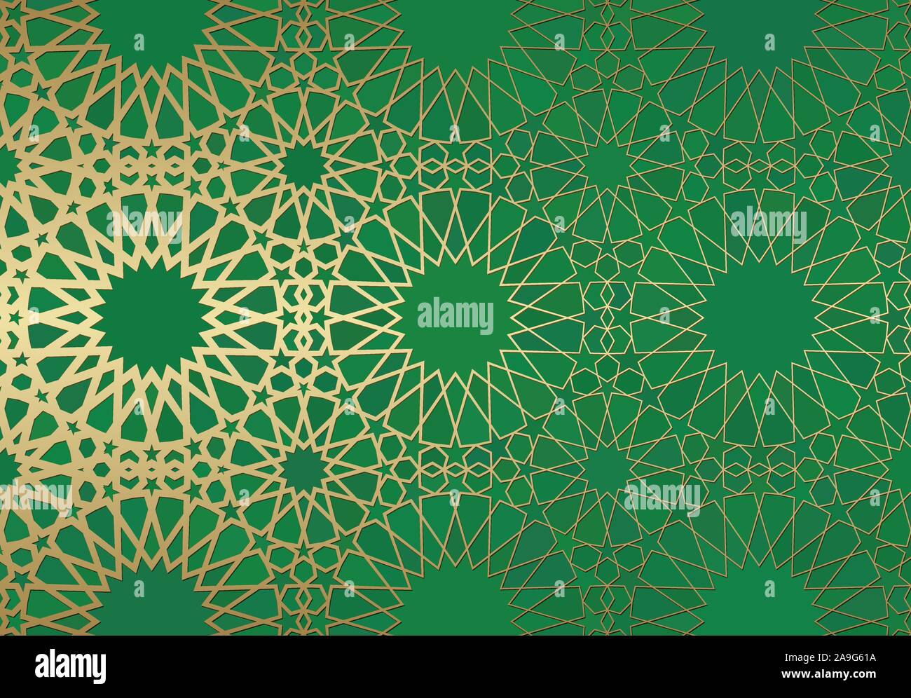 Detail Ornament Islamic Green Nomer 39