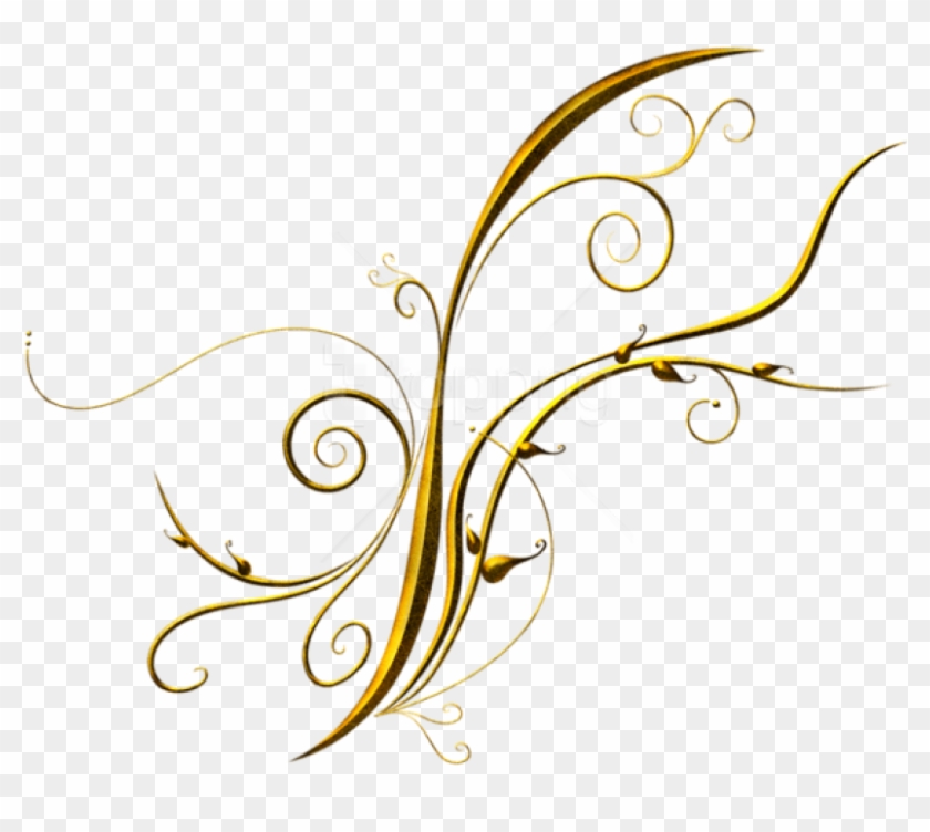 Detail Ornament Vector Png Gold Nomer 4