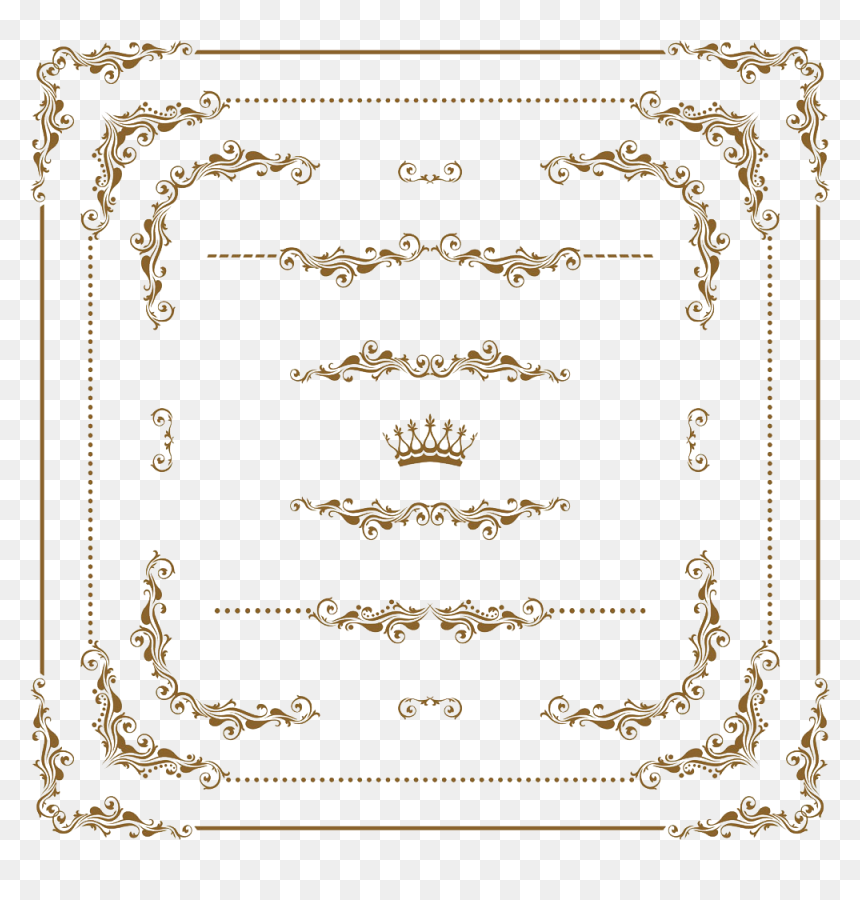 Detail Ornament Vector Png Gold Nomer 52