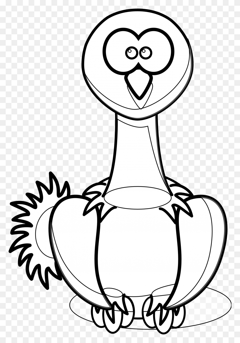 Detail Ostrich Clipart Black And White Nomer 20