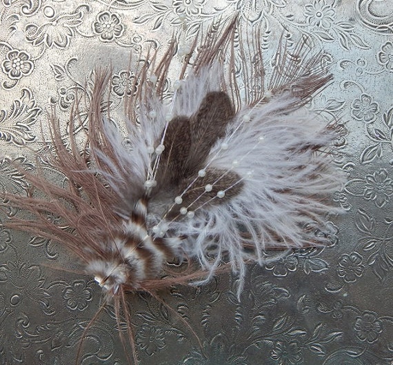 Detail Ostrich Feather Hair Clip Nomer 26