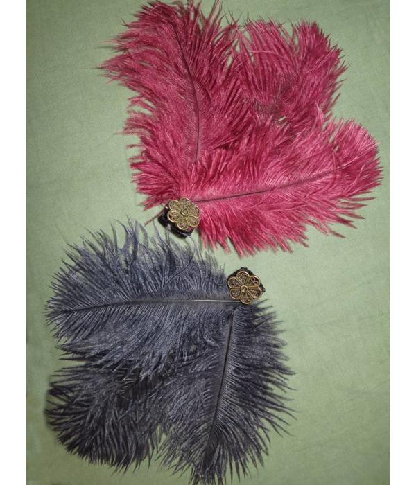 Detail Ostrich Feather Hair Clip Nomer 29