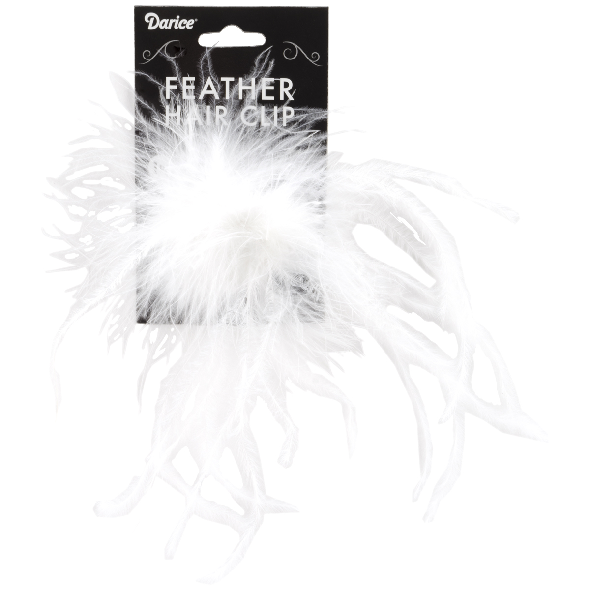 Detail Ostrich Feather Hair Clip Nomer 9