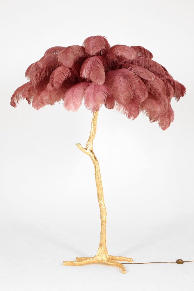 Detail Ostrich Feather Lamp Nomer 39