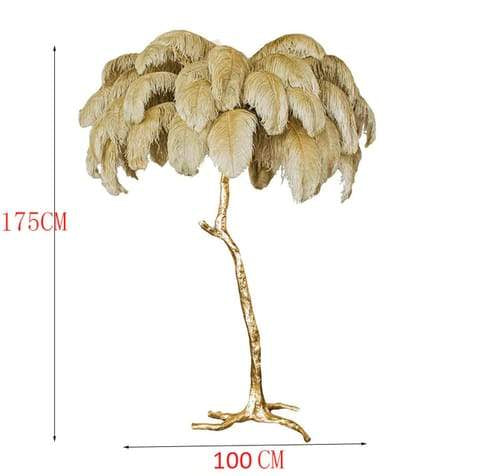 Detail Ostrich Feather Palm Tree Lamp Nomer 25