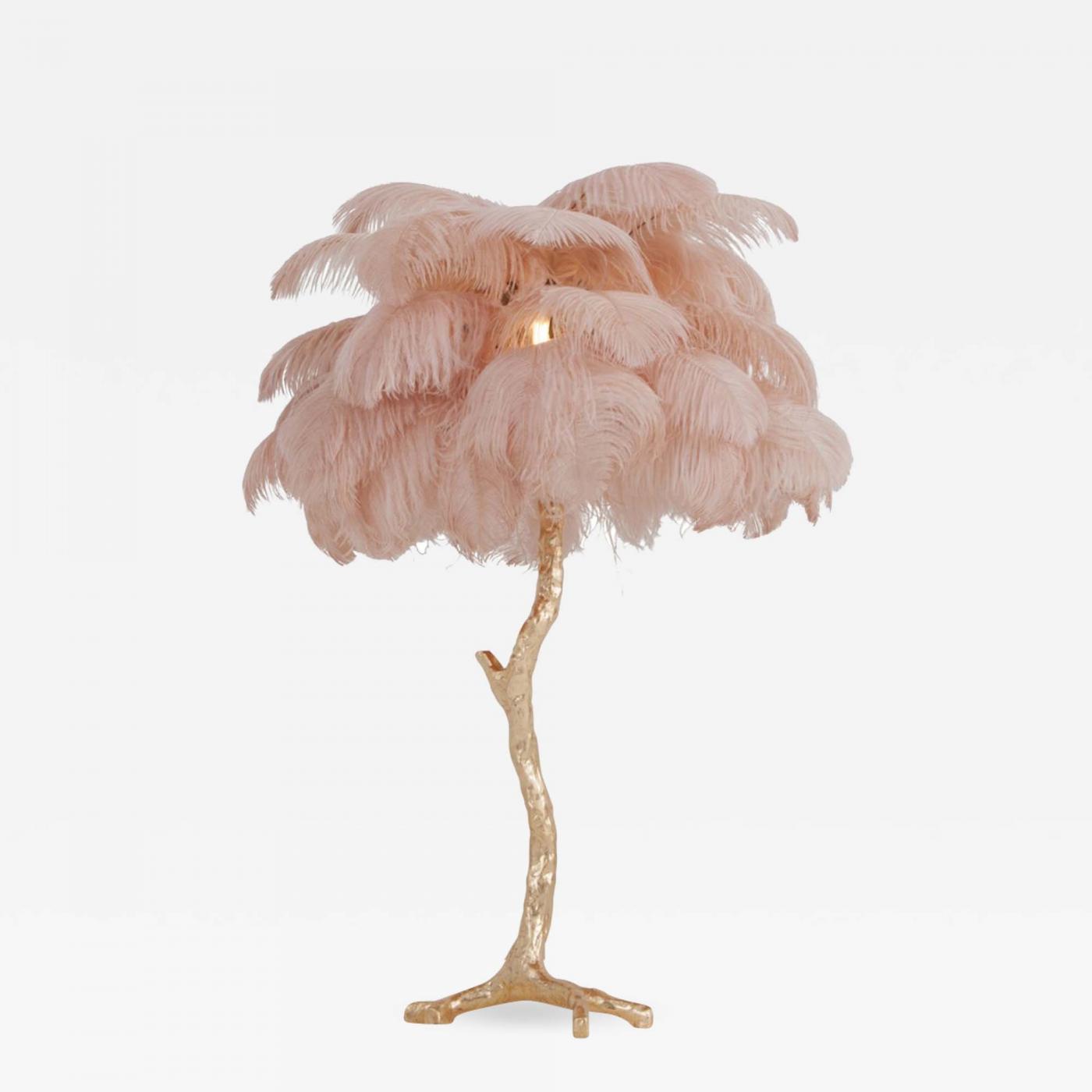 Detail Ostrich Feather Palm Tree Lamp Nomer 37