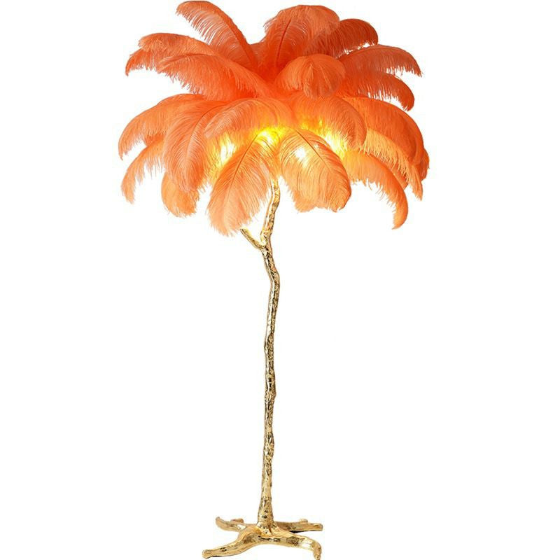 Detail Ostrich Feather Palm Tree Lamp Nomer 38