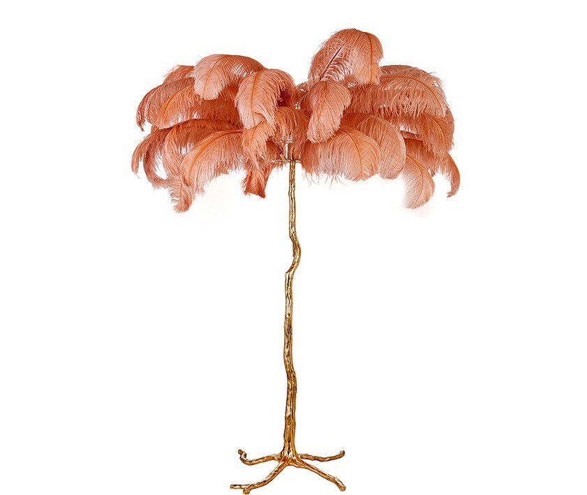 Detail Ostrich Feather Palm Tree Lamp Nomer 39