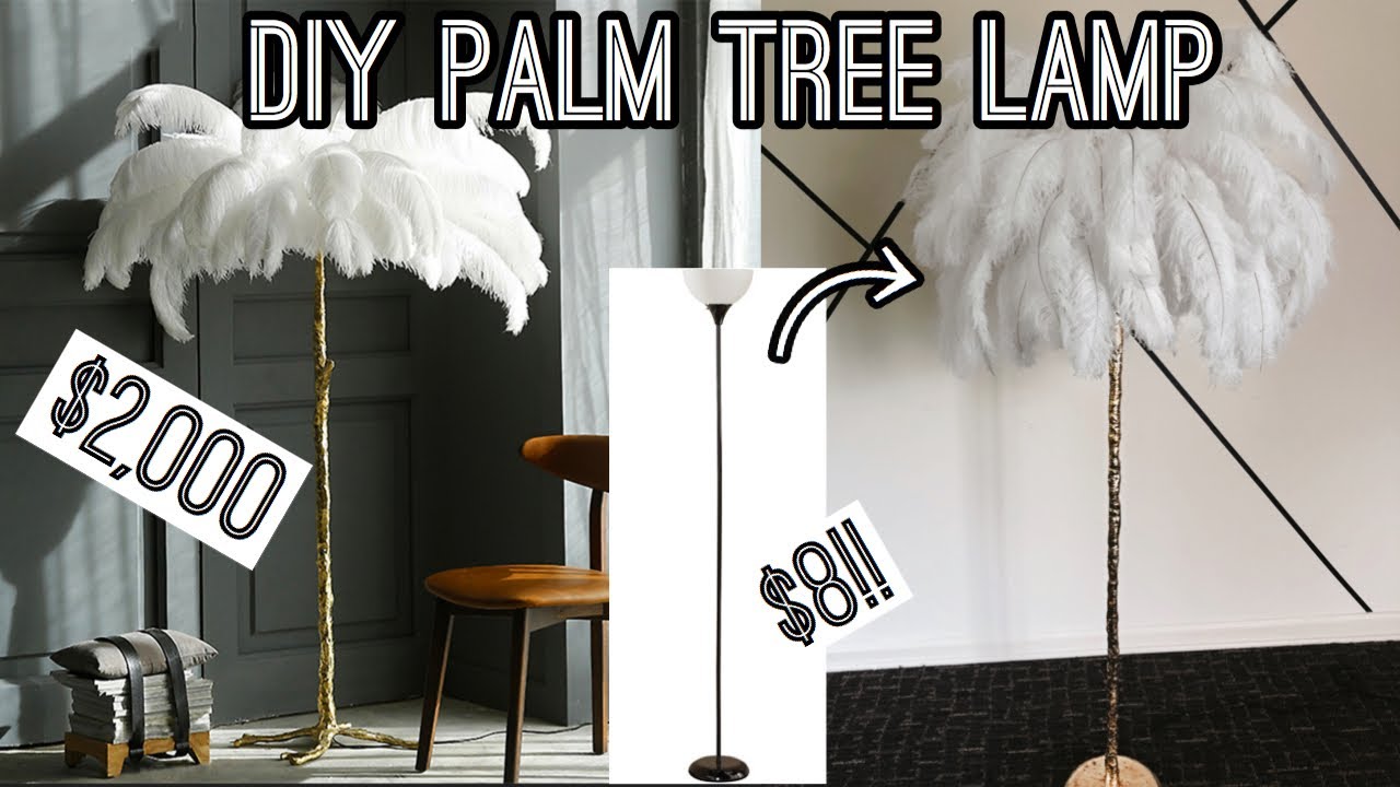 Detail Ostrich Feather Palm Tree Lamp Nomer 41