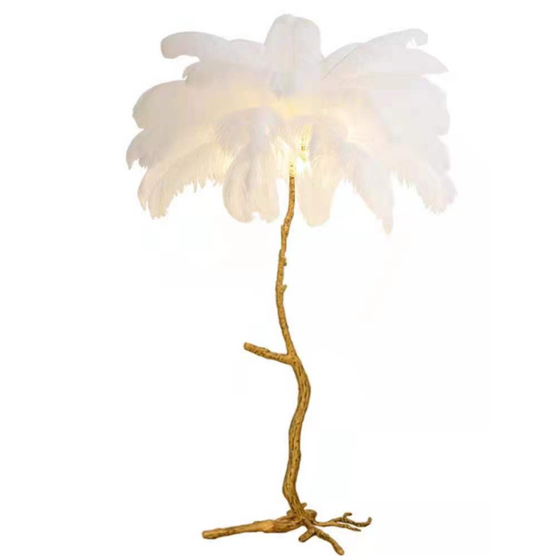Detail Ostrich Feather Palm Tree Lamp Nomer 42