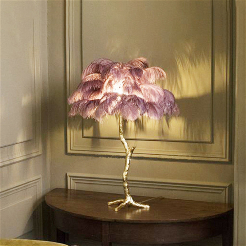 Detail Ostrich Feather Palm Tree Lamp Nomer 7