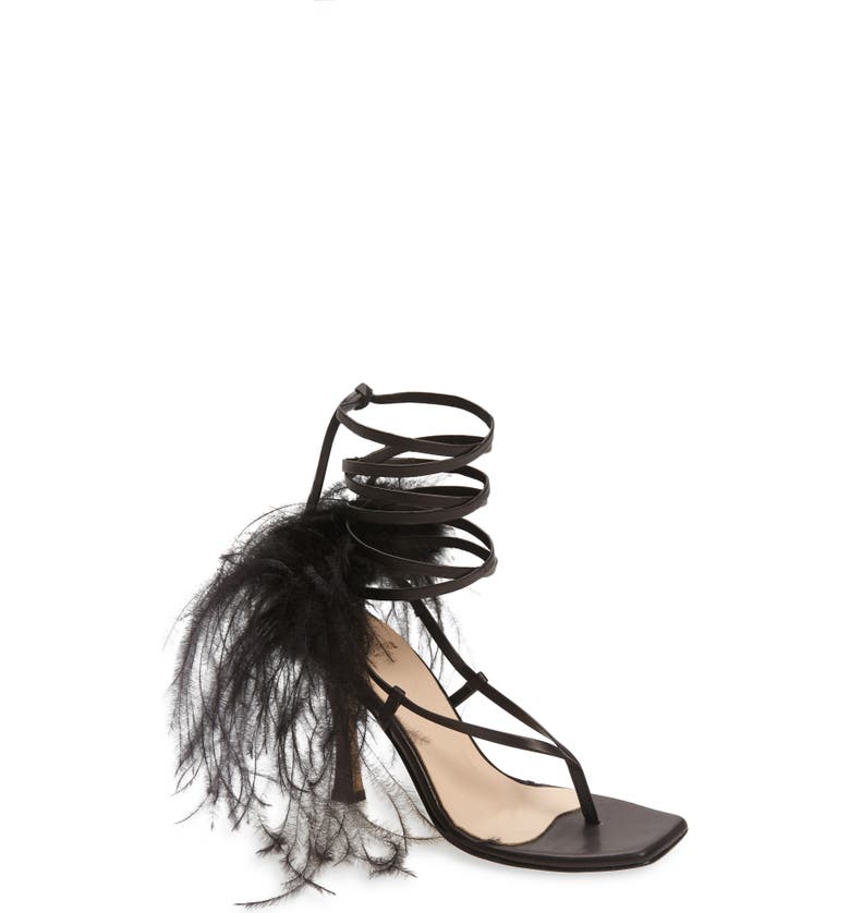 Detail Ostrich Feather Sandals Nomer 35