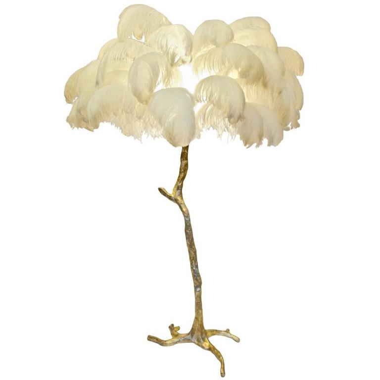 Detail Ostrich Feather Tree Lamp Nomer 23