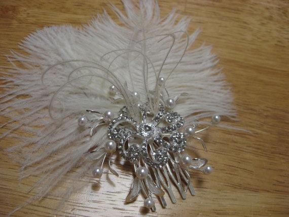 Detail Ostrich Feathers Hair Clips Nomer 35