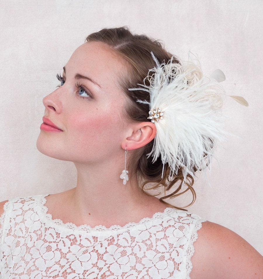 Detail Ostrich Feathers Hair Clips Nomer 8