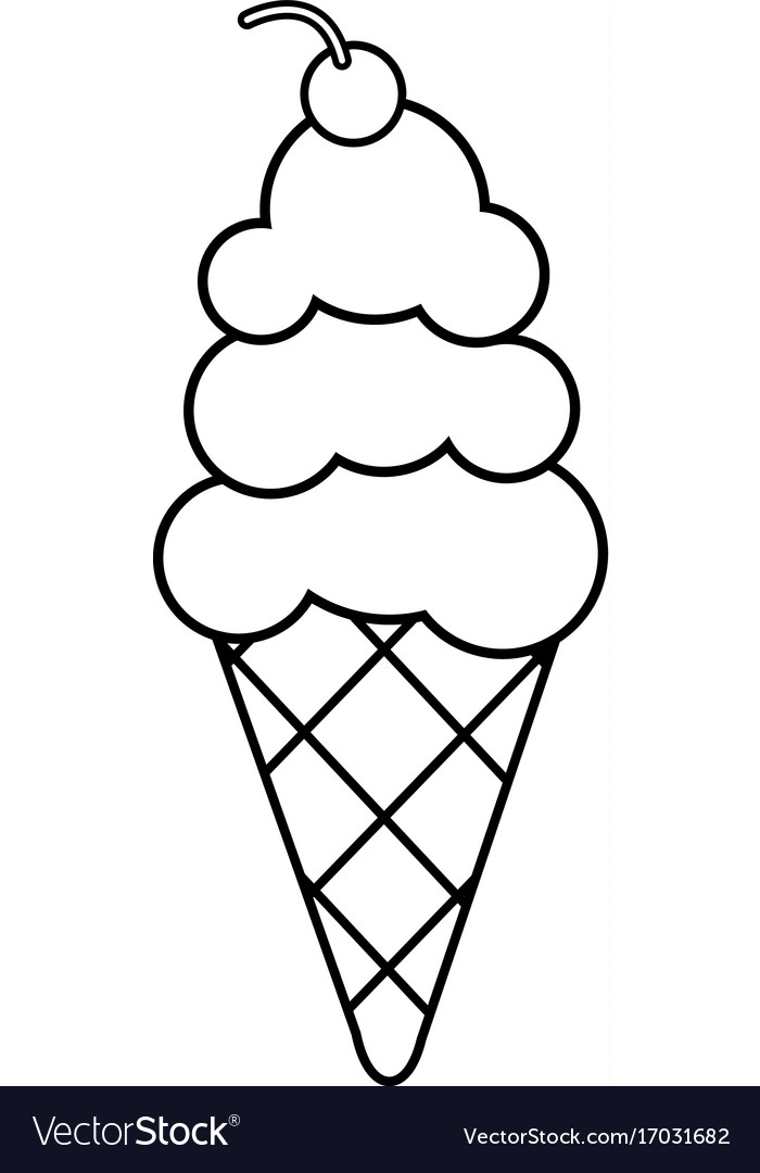 Outline Gambar Ice Cream - KibrisPDR