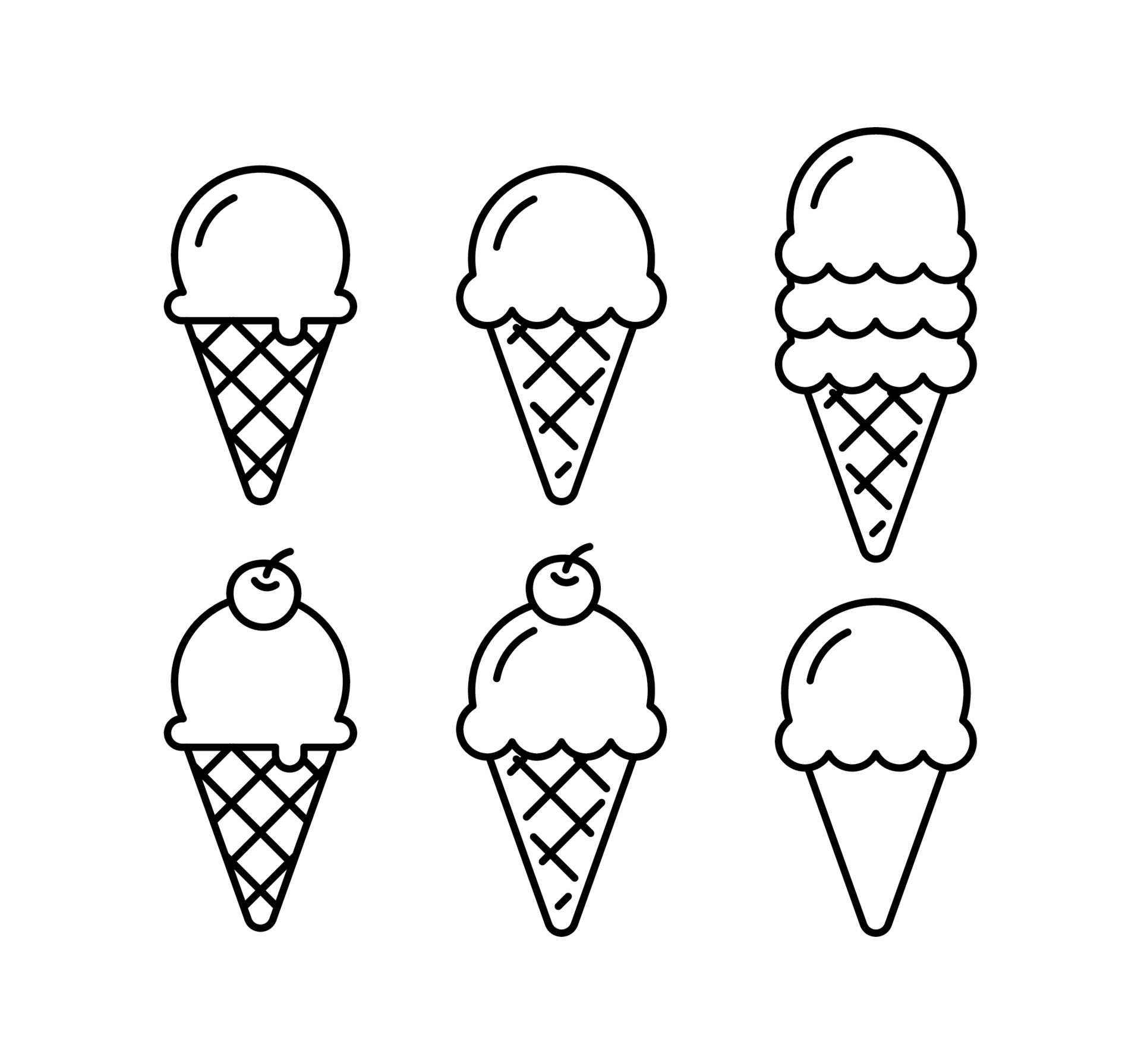 Detail Outline Gambar Ice Cream Nomer 7