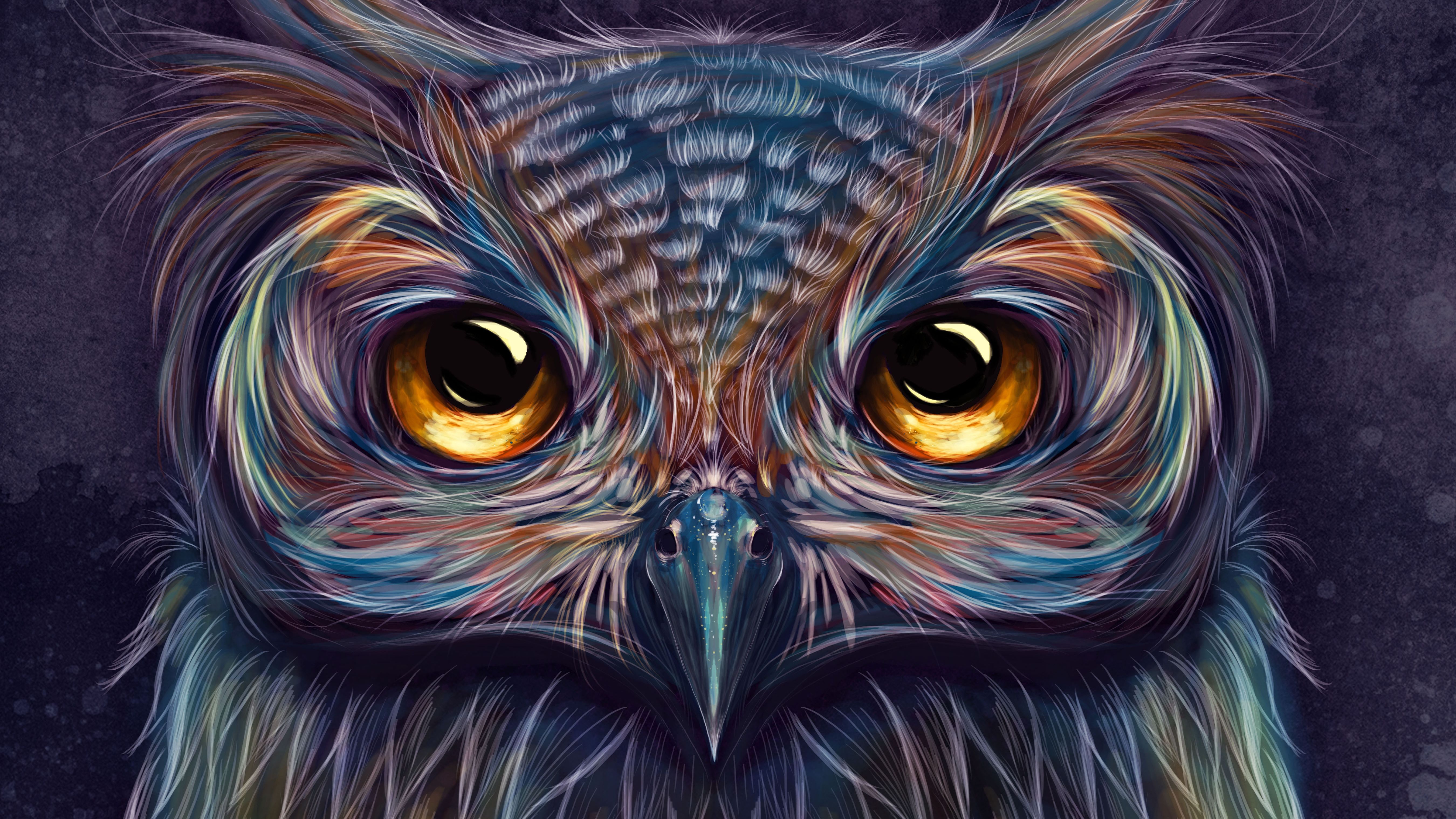 Detail Owl Art Wallpaper Nomer 2