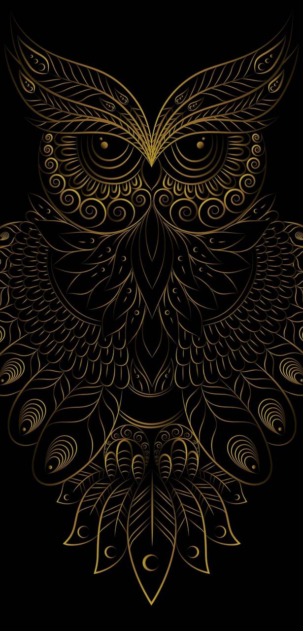 Detail Owl Art Wallpaper Nomer 3