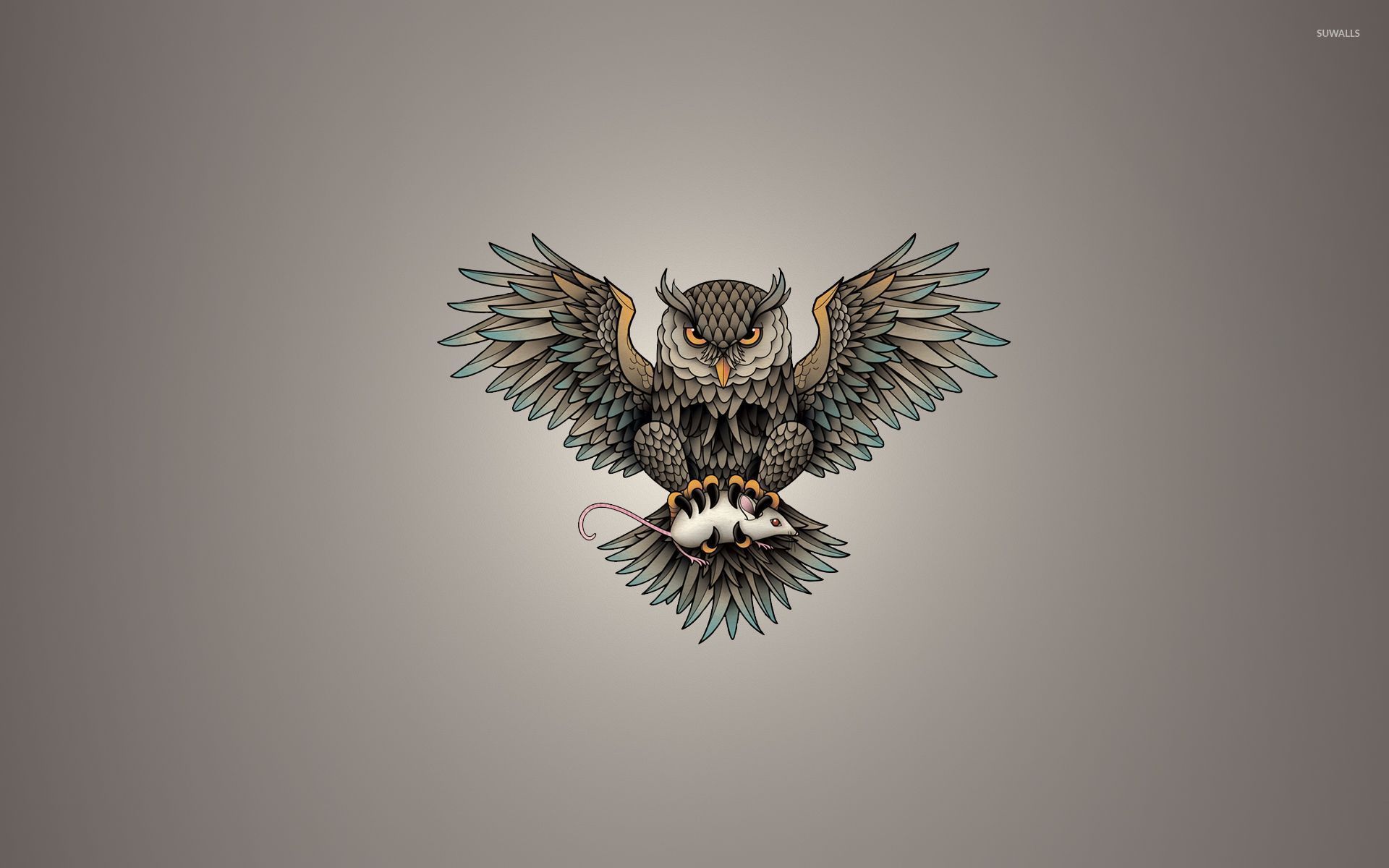 Detail Owl Art Wallpaper Nomer 36