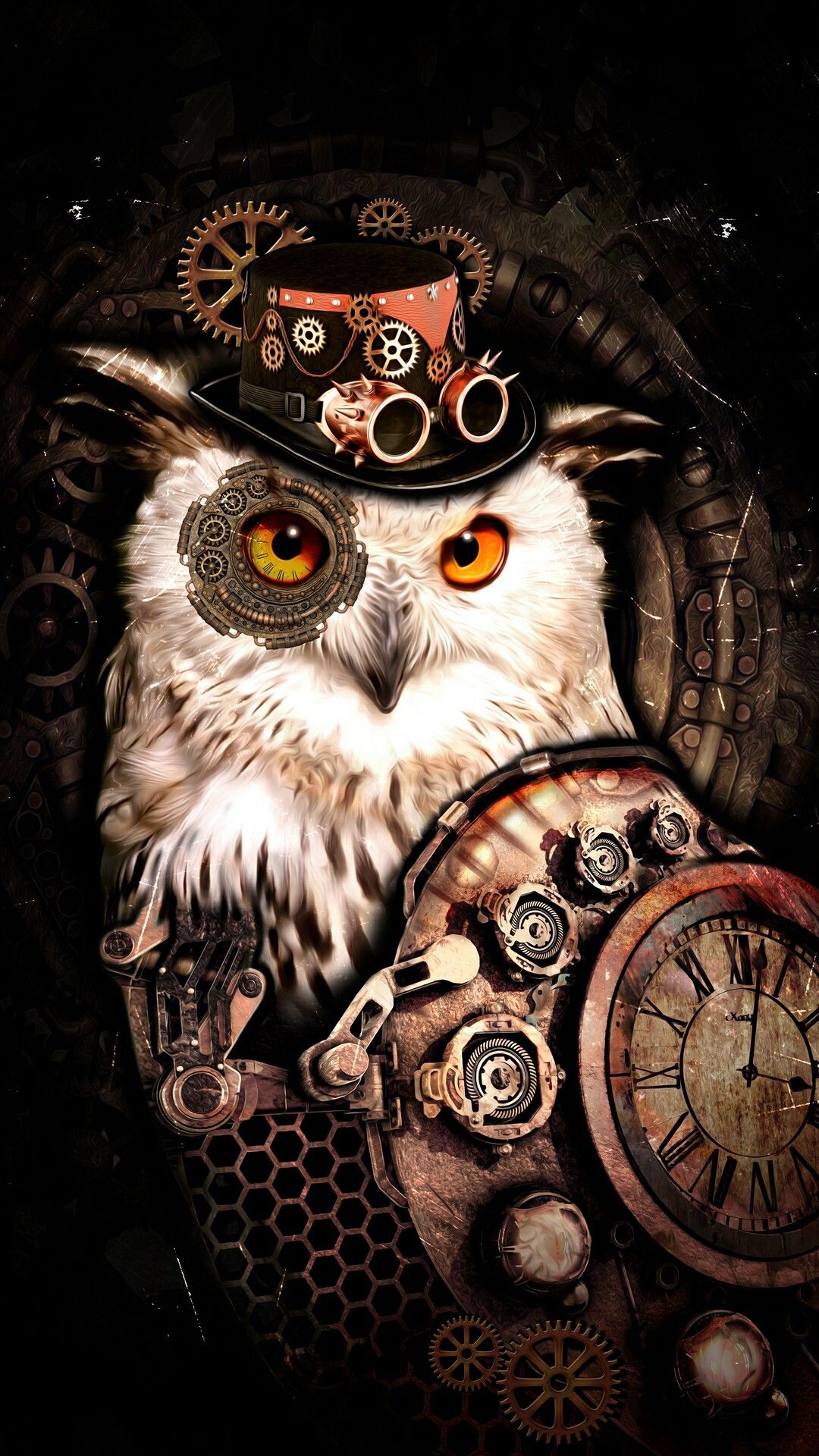 Detail Owl Art Wallpaper Nomer 7