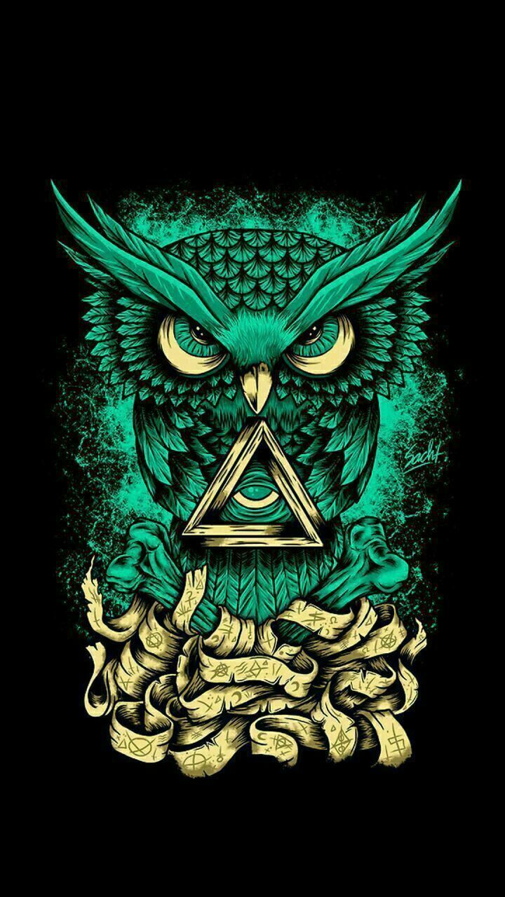 Detail Owl Art Wallpaper Nomer 8