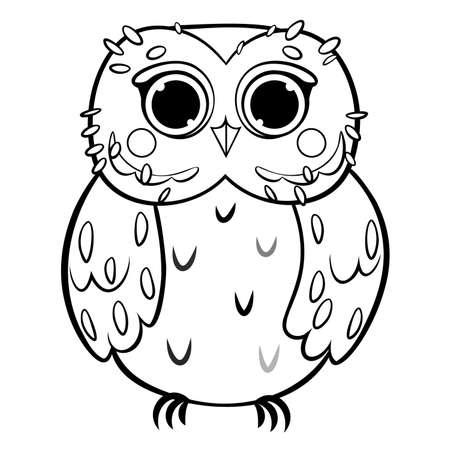 Detail Owl Black And White Nomer 25