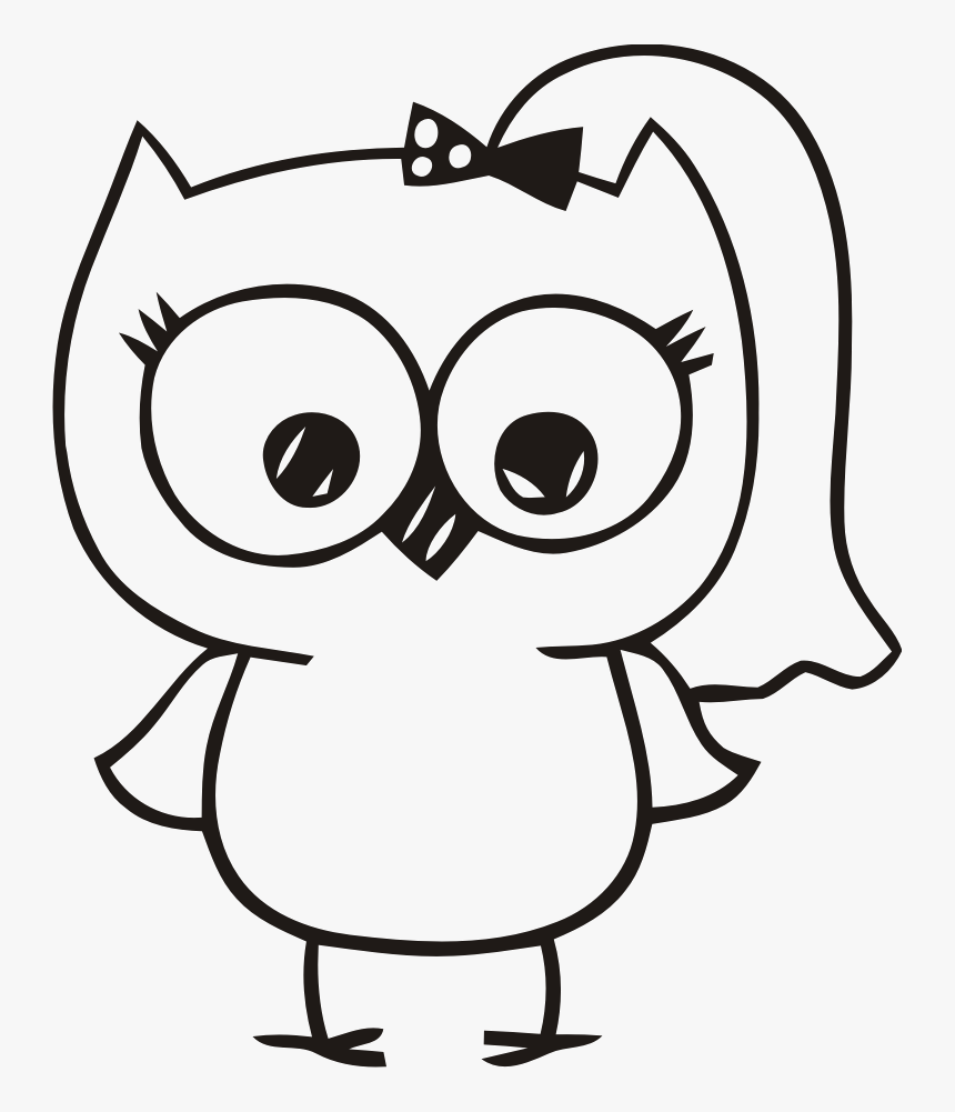 Detail Owl Clipart Black And White Nomer 25