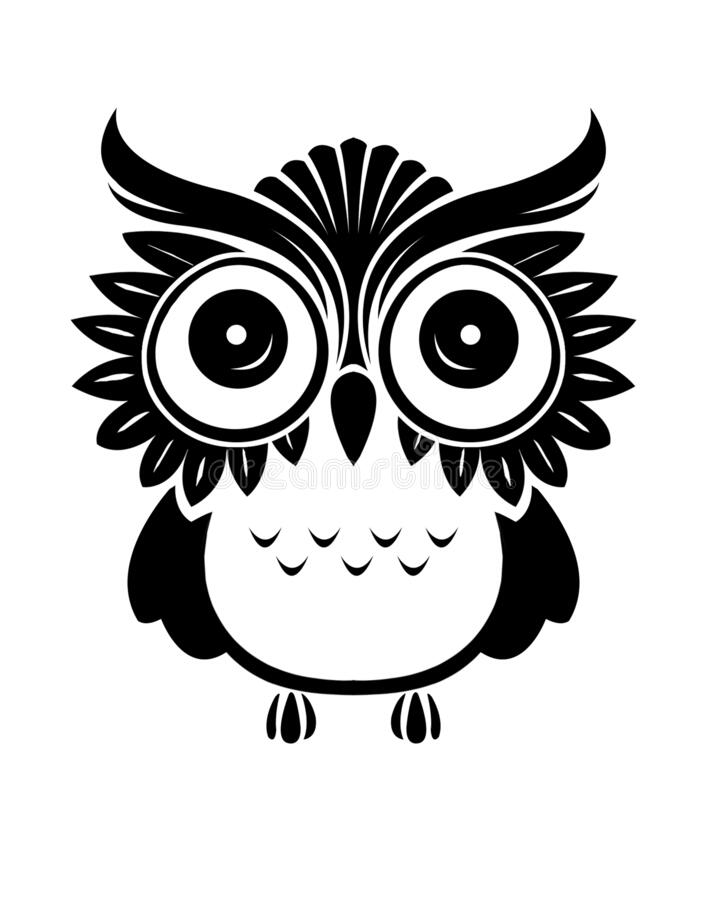 Detail Owl Clipart Black And White Nomer 32