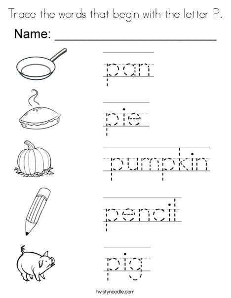 Detail P Letter Words Images Nomer 35