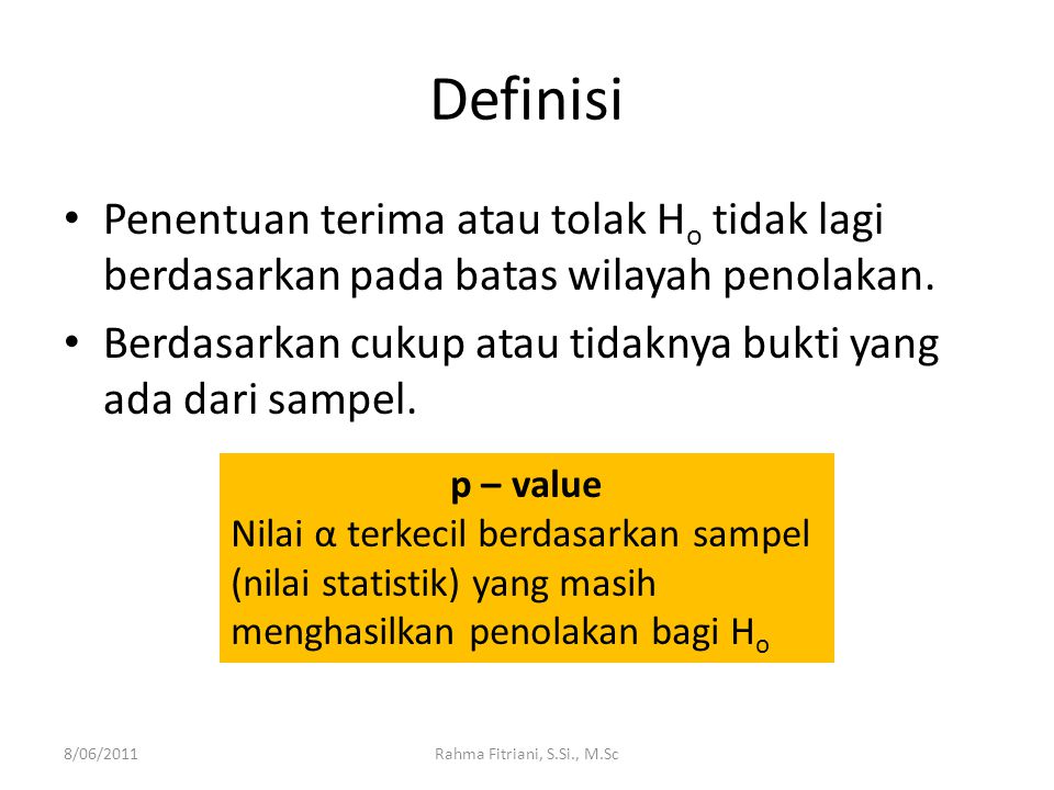 Detail P Value Statistik Nomer 25