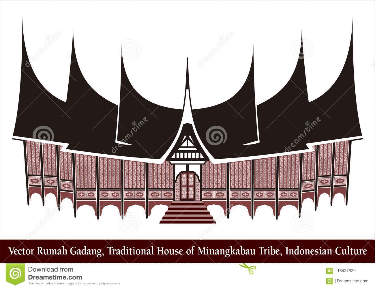 Detail Logo Rumah Gadang Minangkabau Nomer 3