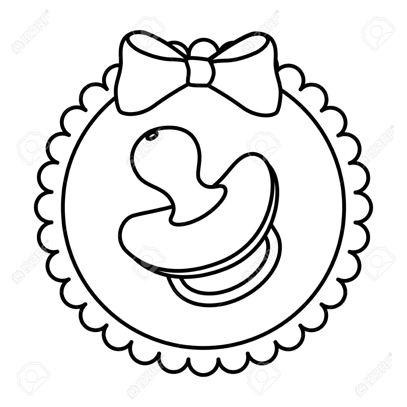 Detail Pacifier Clipart Black And White Nomer 29