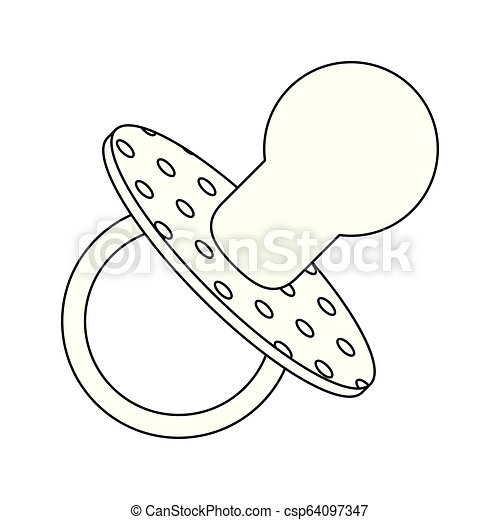 Detail Pacifier Clipart Black And White Nomer 43