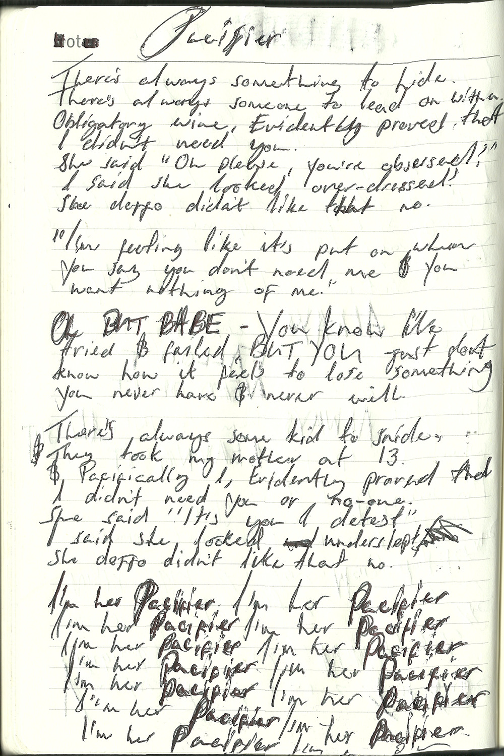Detail Pacifier Lyrics Nomer 5