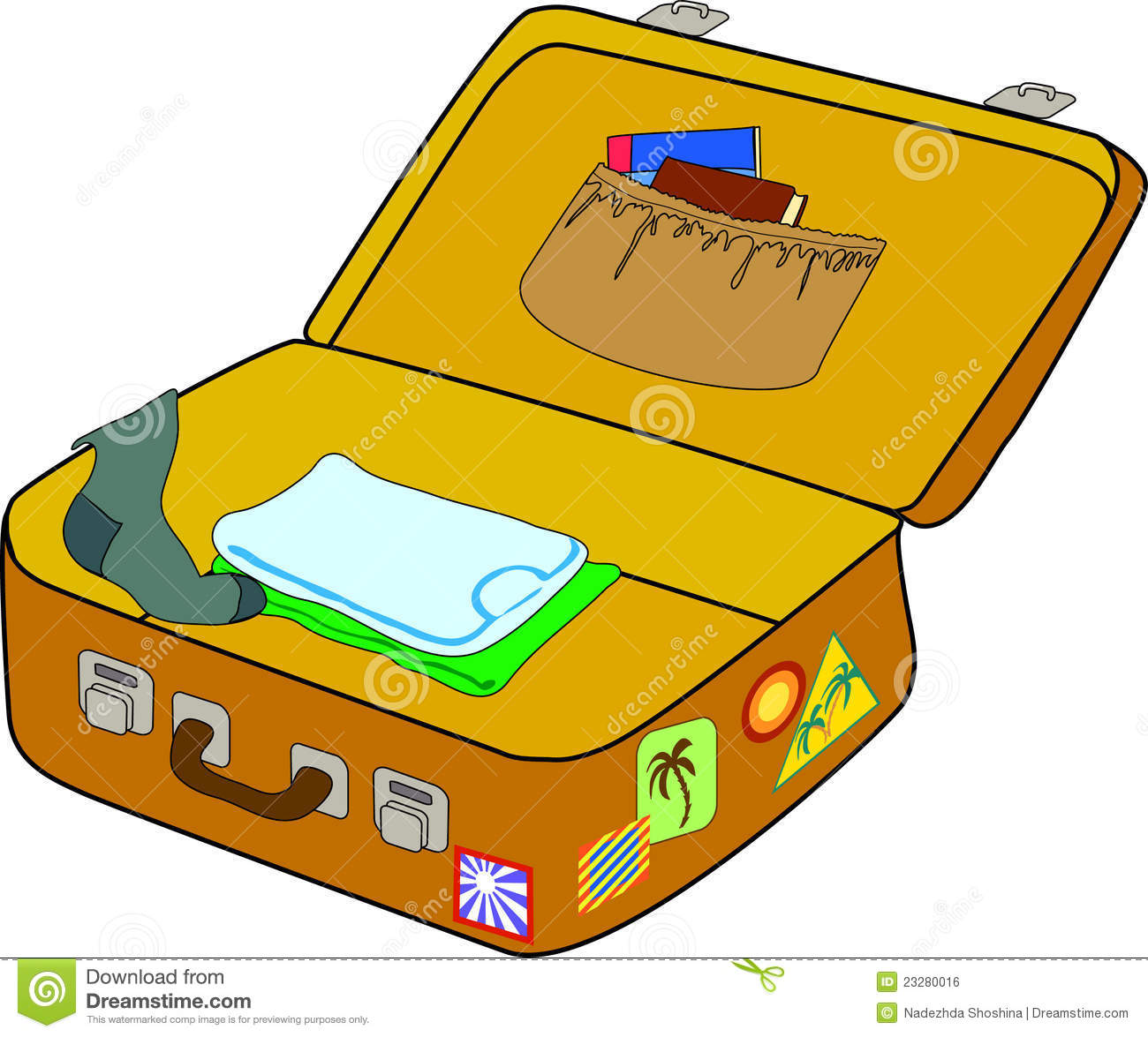 Detail Pack Suitcase Clipart Nomer 15