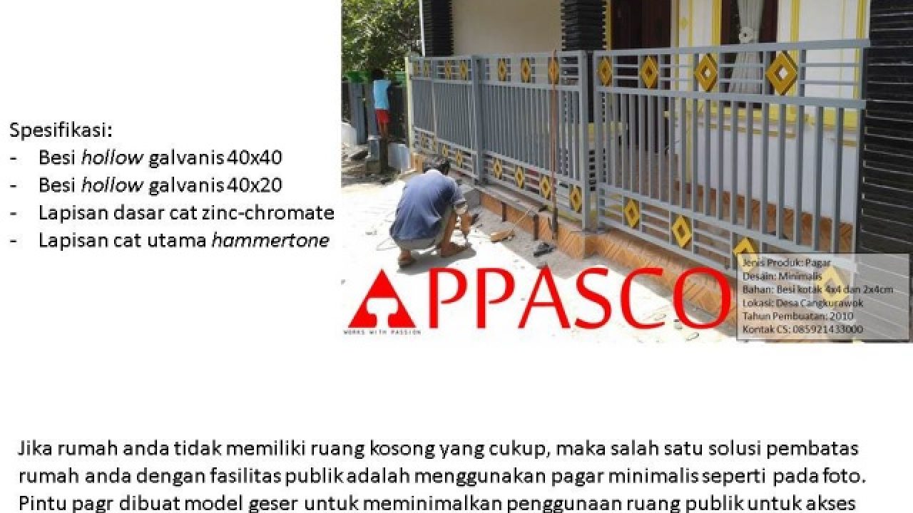 Detail Pagar Rumah Besi Holo Nomer 29