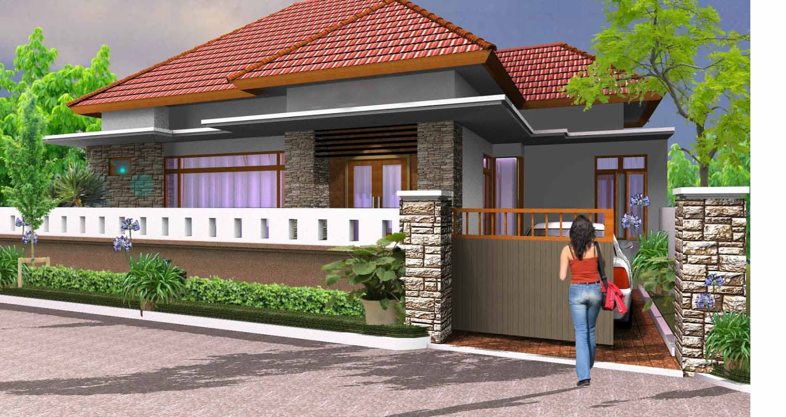 Detail Pagar Rumah Tembok Sederhana Nomer 30