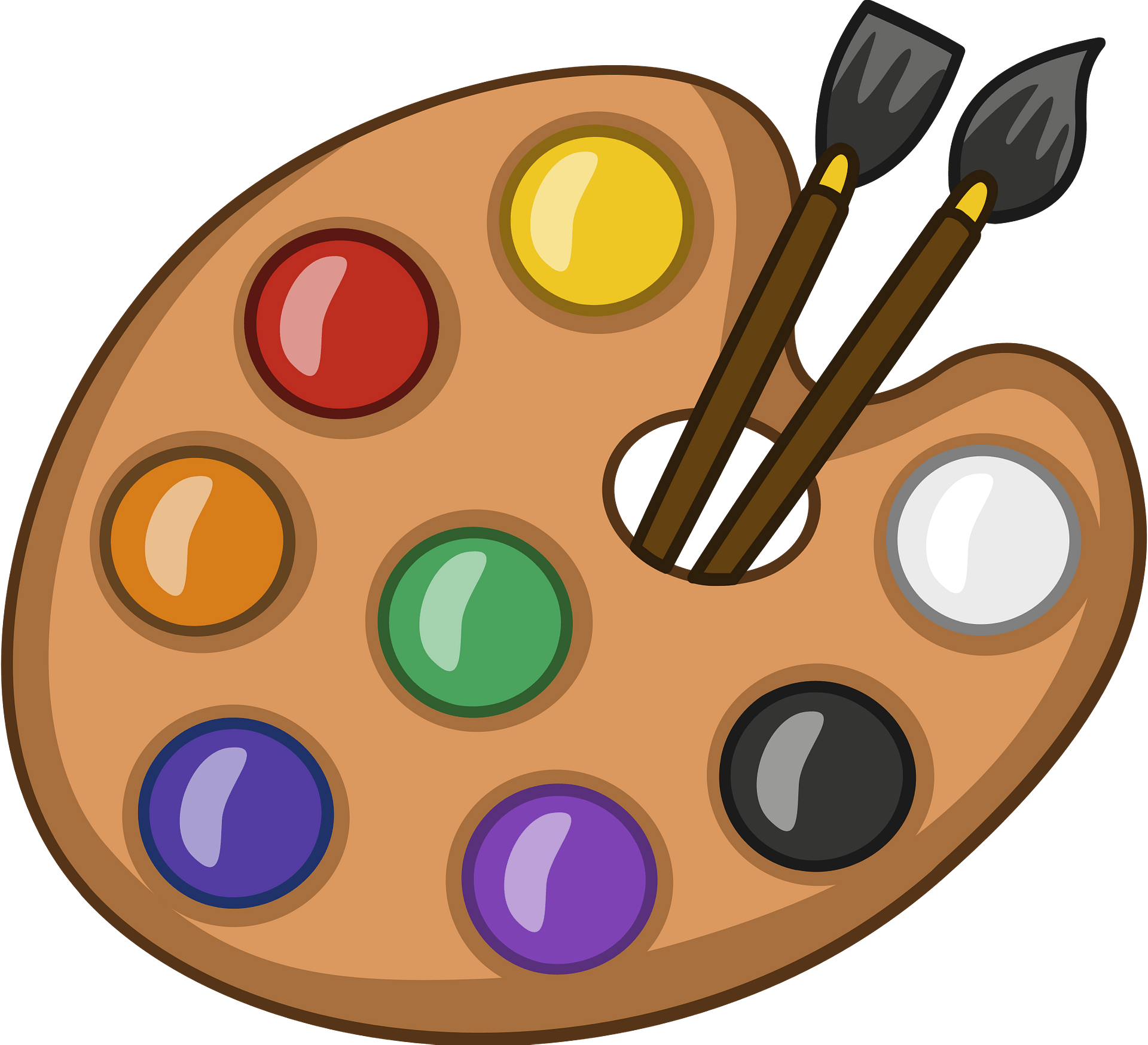 Detail Paint Palette Clipart Png Nomer 11