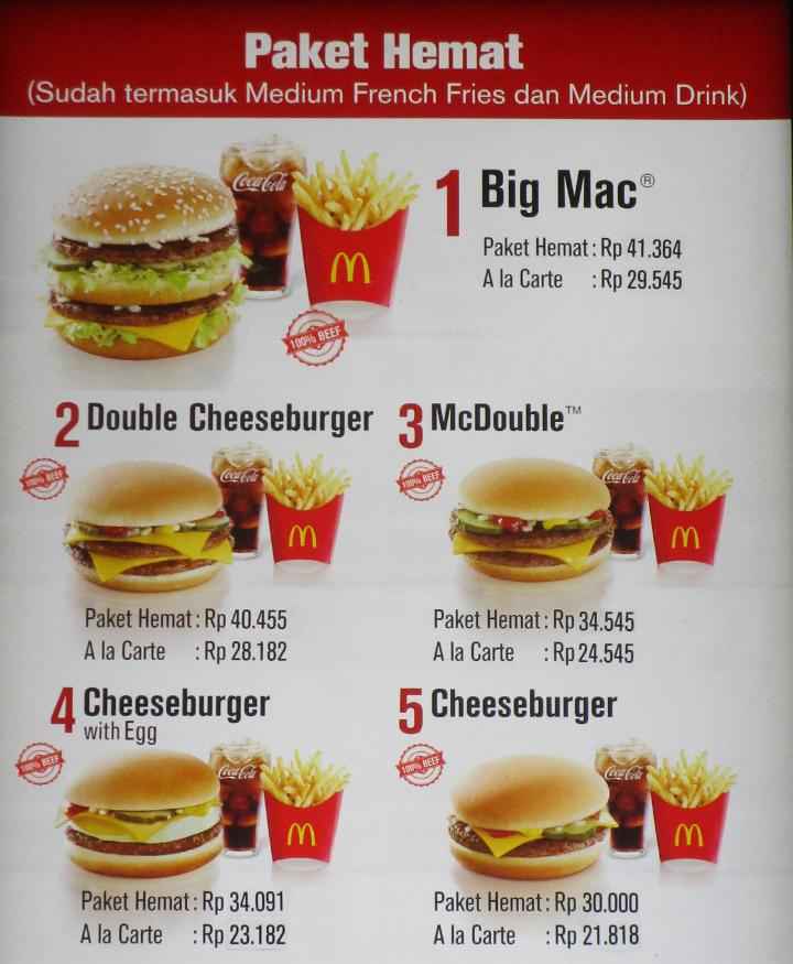 Detail Paket Hemat Mc Donald Nomer 29